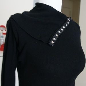 Black Zara long fitted turtleneck Sz S